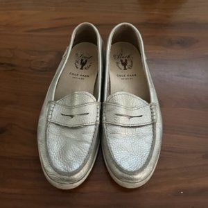 Cole Hahn silver loafers - size 9
